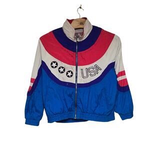 Vintage 1992 USA Olympic Windbreaker Men's Large Albertville Winter Games